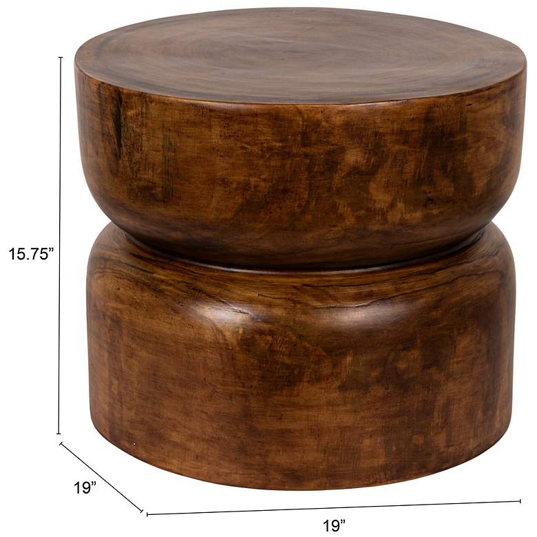 Image 3 Paulownia Wood Hourglass Coffee Table more views