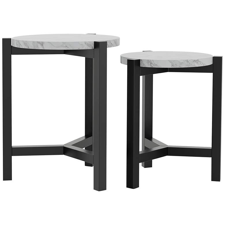 Image 6 Paulsen Brushed Brown Gray Nesting Tables Set of 2 more views