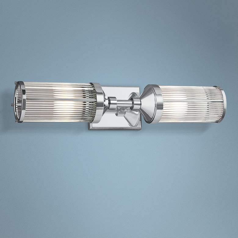 Image 1 Paulson 22 1/2" Wide 2-Light Chrome Bath Light
