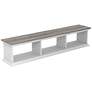 2_Pauly 63" Wide Gray Oak White Wood 3-Shelf Floating TV Stand