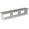 Pauly 63" Wide Gray Oak White Wood 3-Shelf Floating TV Stand