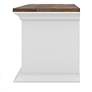 3_Pauly 63" Wide Hickory White Wood 3-Shelf Floating TV Stand more views