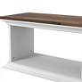 4_Pauly 63" Wide Hickory White Wood 3-Shelf Floating TV Stand more views