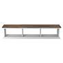 5_Pauly 63" Wide Hickory White Wood 3-Shelf Floating TV Stand more views