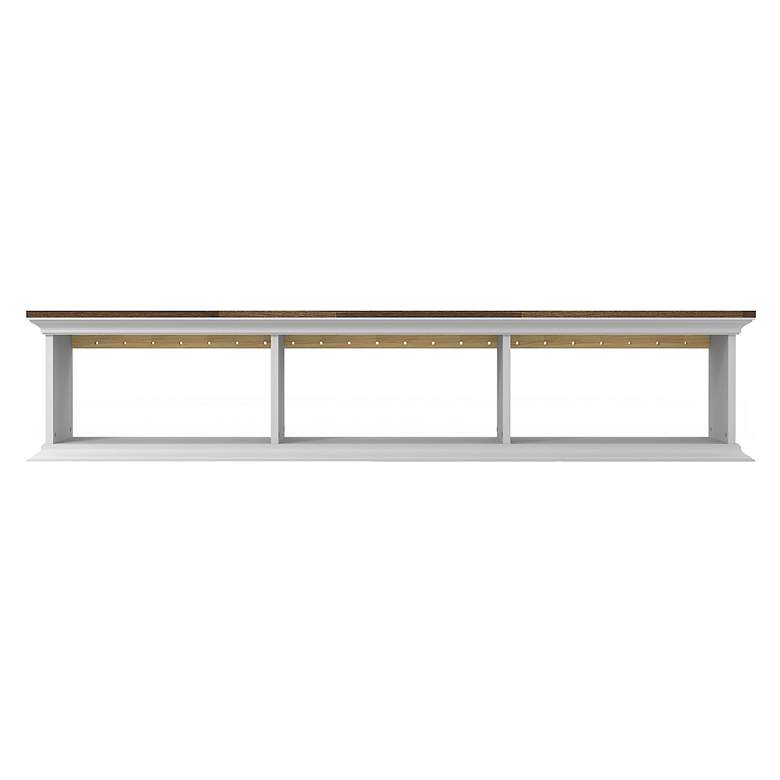 Image 6 Pauly 63" Wide Hickory White Wood 3-Shelf Floating TV Stand more views