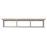 6_Pauly 63" Wide Hickory White Wood 3-Shelf Floating TV Stand more views
