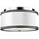 Pave 13" Wide Polished Nickel Ceiling Light