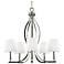 Pave 25 1/4" Wide Polished Nickel 5-Light Chandelier