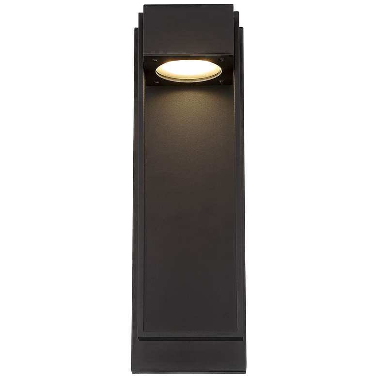 Image 4 Pavel 16 inch High Textured Black LED Light Modern Wall Sconce more views
