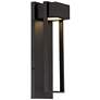 Pavel 16" High Textured Black LED Light Modern Wall Sconce