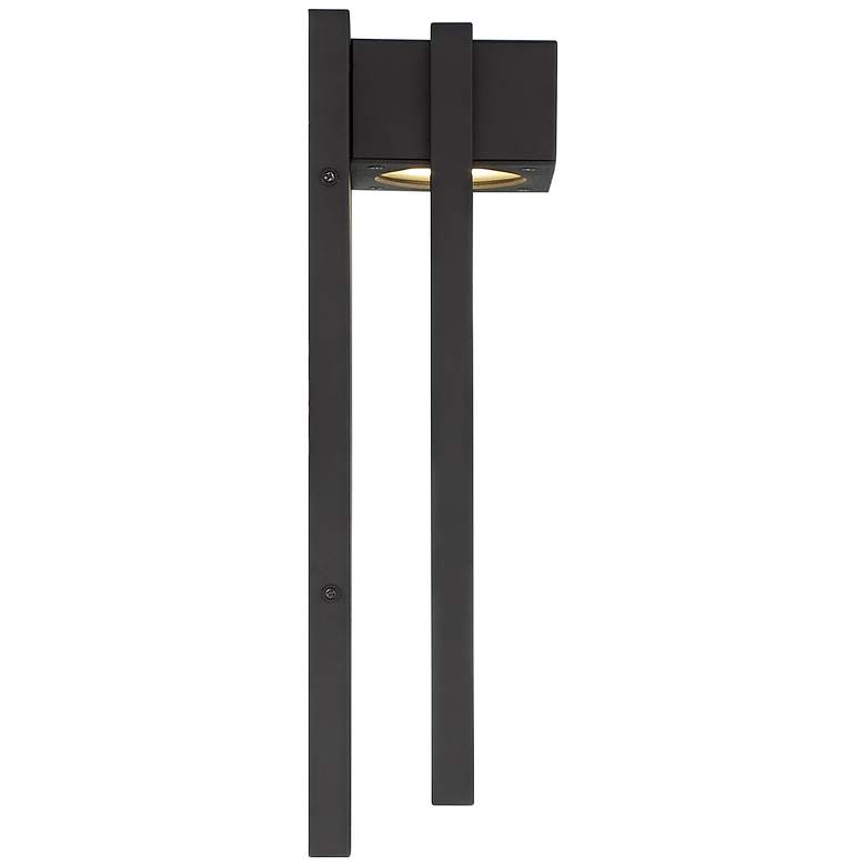 Image 6 Pavel 16 inch High Textured Black LED Light Modern Wall Sconce more views