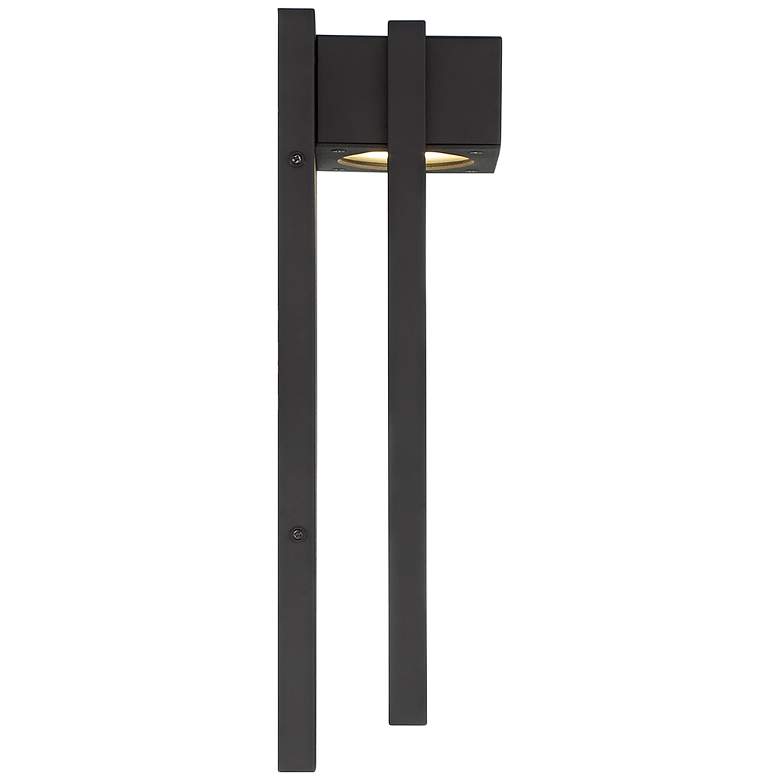 Image 6 Pavel 16" High Textured Black LED Light Modern Wall Sconce more views