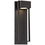 Pavel 16" High Textured Black LED Outdoor Wall Light