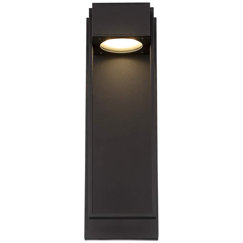 Image 5 Pavel 16" High Textured Black LED Outdoor Wall Light more views