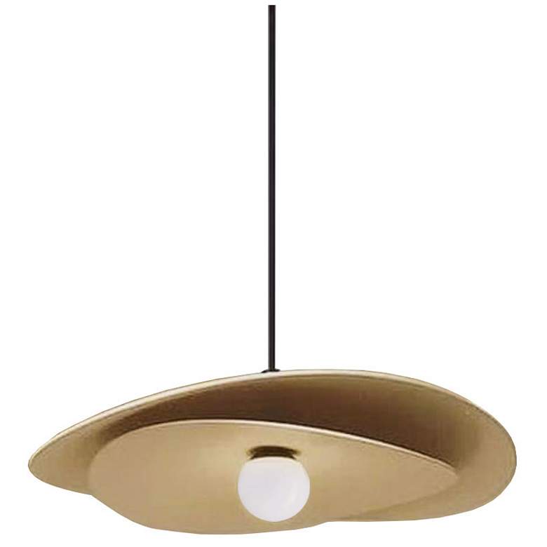 Image 1 Paven 20" Wide Aged Brass 12W LED Pendant