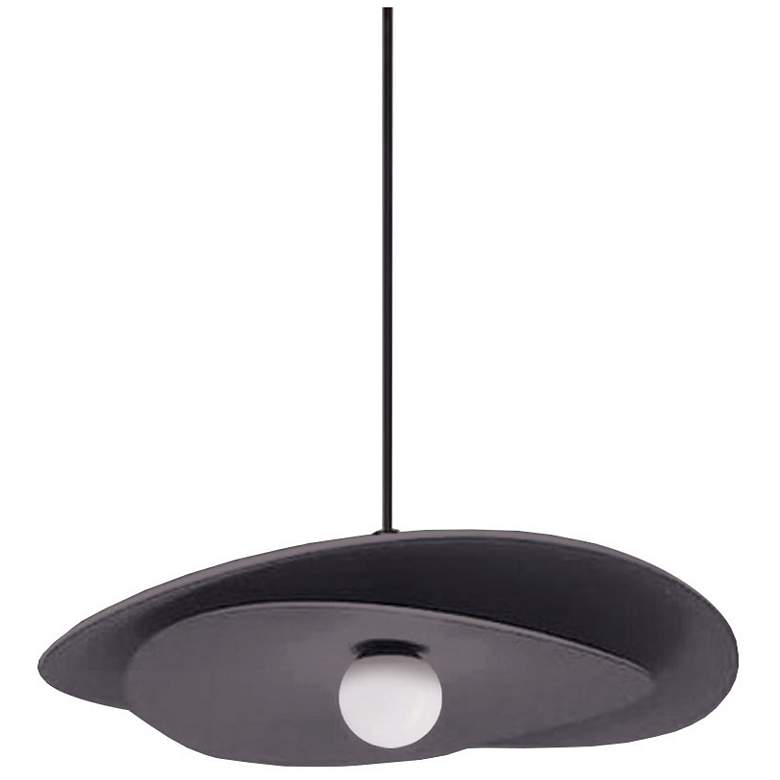 Image 1 Paven 20" Wide Matte Black 12W LED Pendant