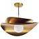 Paven 20" Wide Aged Brass Finish Pendant