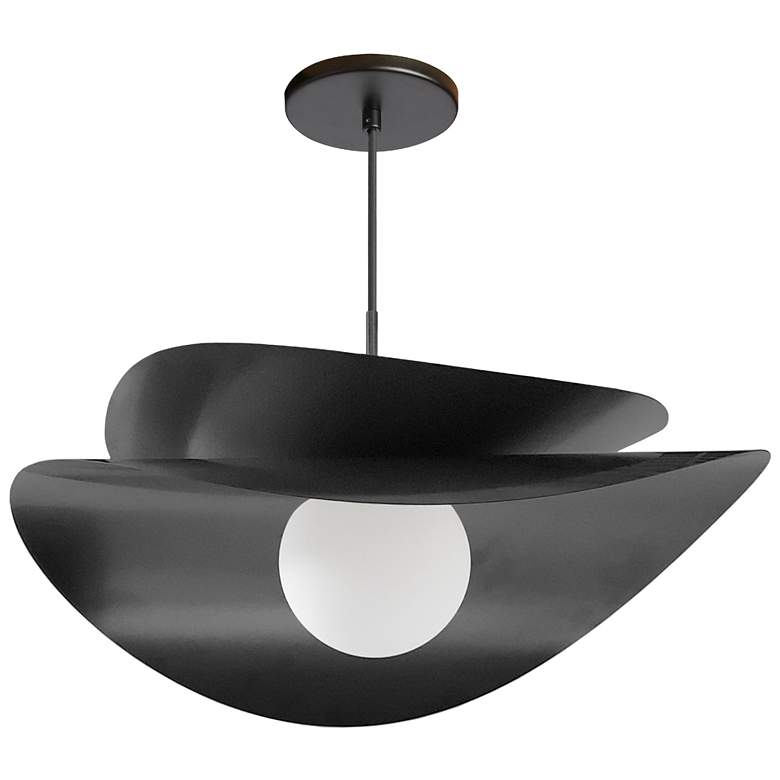 Image 1 Paven 20" Wide Matte Black Finish Pendant