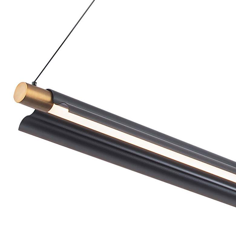 Image 4 Pavilion 2 inchH x 44.13 inchW 1-Light Linear Pendant in Black more views