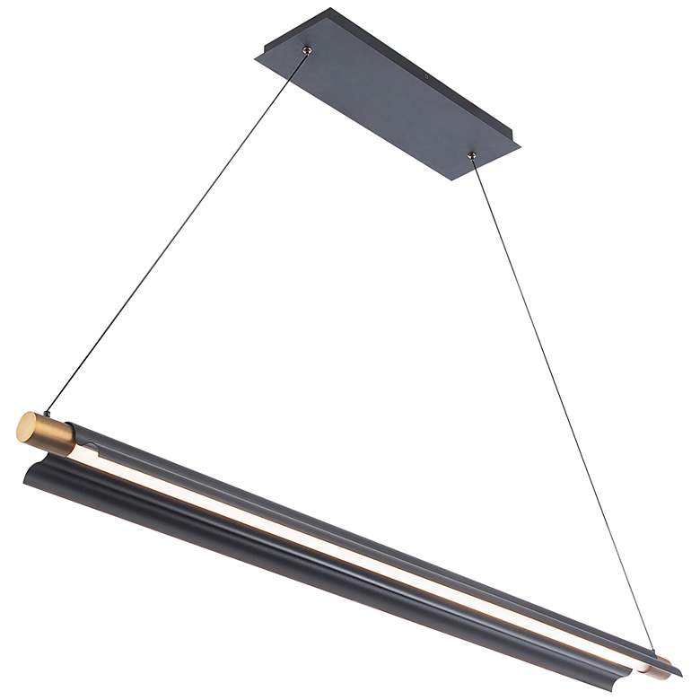 Image 6 Pavilion 2 inchH x 44.13 inchW 1-Light Linear Pendant in Black more views