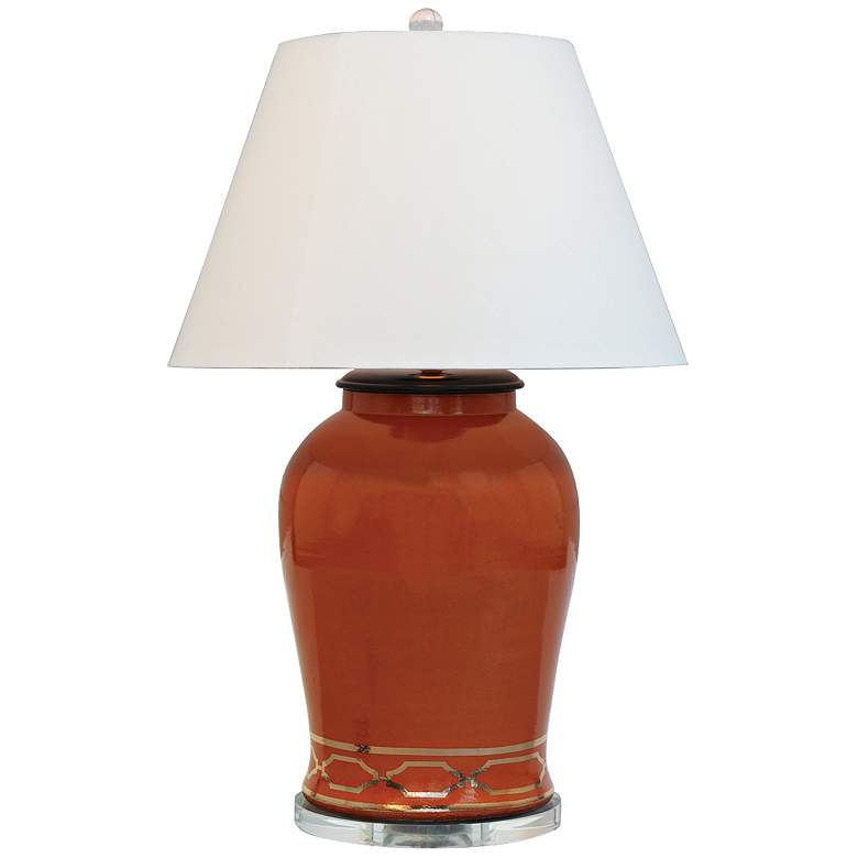 Image 1 Pavillion Coral Porcelain Table Lamp