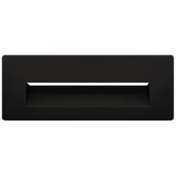 Pavis 8 3/4&quot; Wide Black Finish Horizontal Scoop Light Faceplate