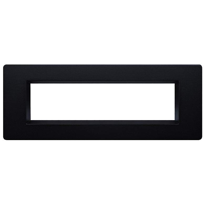 Image 1 Pavis 8 3/4 inch Wide Black Horizontal Deck Light Open Faceplate