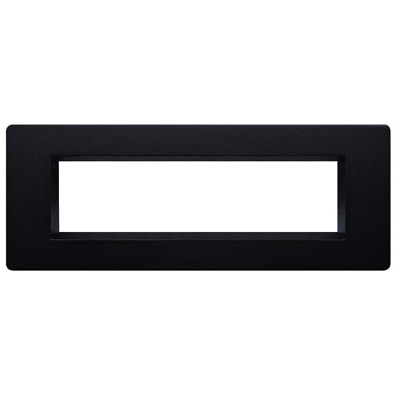 Image 1 Pavis 8 3/4" Wide Black Horizontal Deck Light Open Faceplate