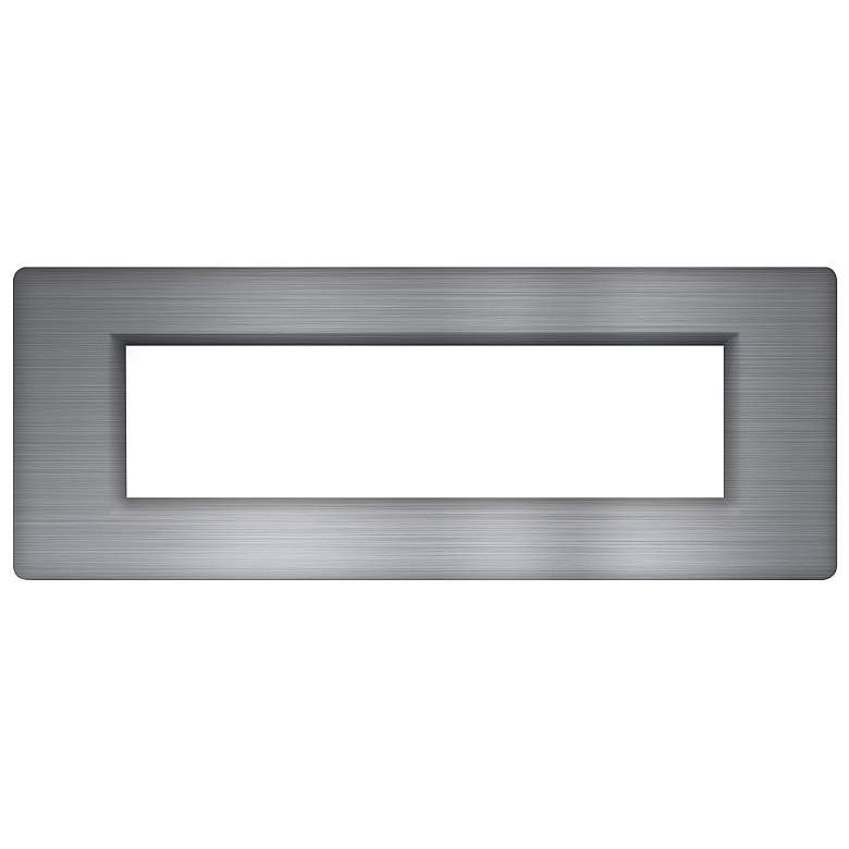 Image 1 Pavis 8 3/4" Wide Brushed Nickel Horizontal Deck Light Open Faceplate