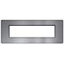 Pavis 8 3/4" Wide Brushed Nickel Horizontal Deck Light Open Faceplate