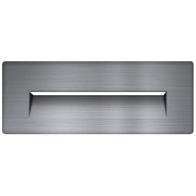 Image 1 Pavis 8 3/4 inch Wide Brushed Nickel Horizontal Scoop Light Faceplate