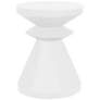 Pawn 13 3/4" Wide Ivory Concrete Round Outdoor Accent Table
