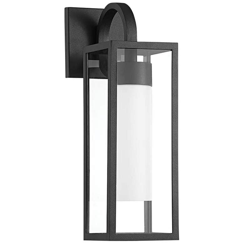 Image 1 Pax 16 1/2 inch High Textured Black Outdoor Wall Light