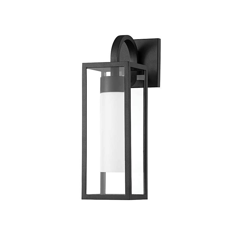 Image 1 Pax 16 1/2 inch High Textured Black Outdoor Wall Light