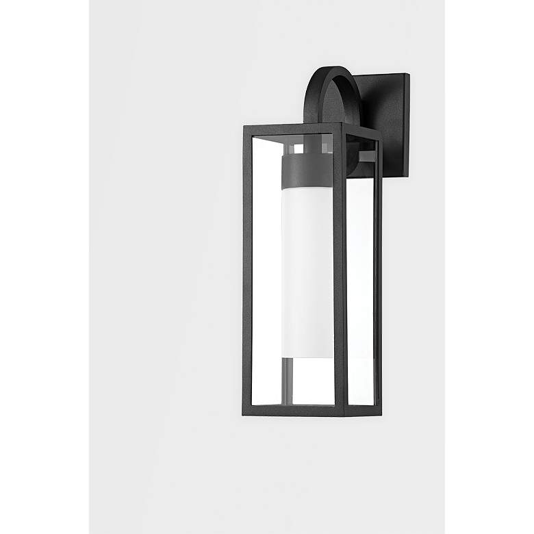 Image 2 Pax 16 1/2" High Textured Black Outdoor Wall Light more views