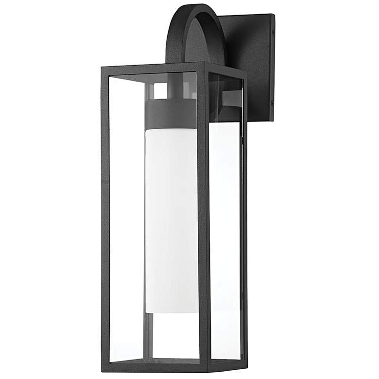 Image 1 Pax 19 3/4 inch High Textured Black Outdoor Wall Light