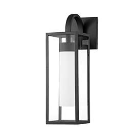 Image2 of Pax 19 3/4" High Textured Black Outdoor Wall Light more views