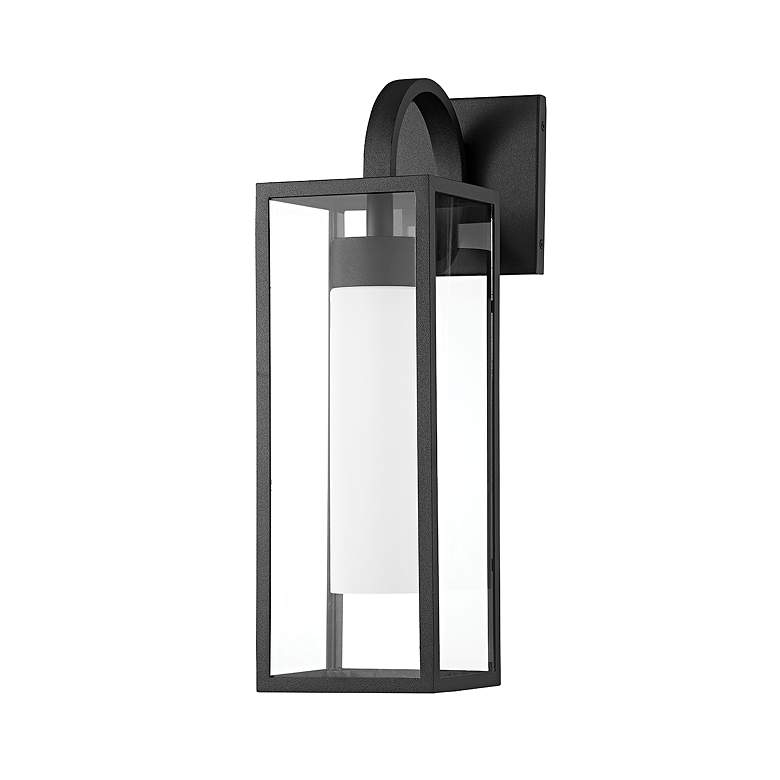 Image 2 Pax 19 3/4" High Textured Black Outdoor Wall Light more views