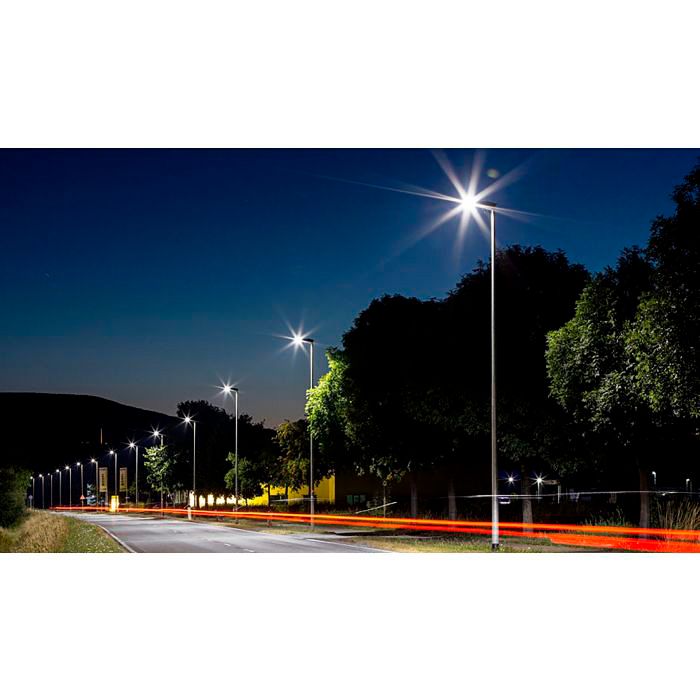 Paxon 35" Wide Brown Solar Dusk-to-Dawn LED Street Light