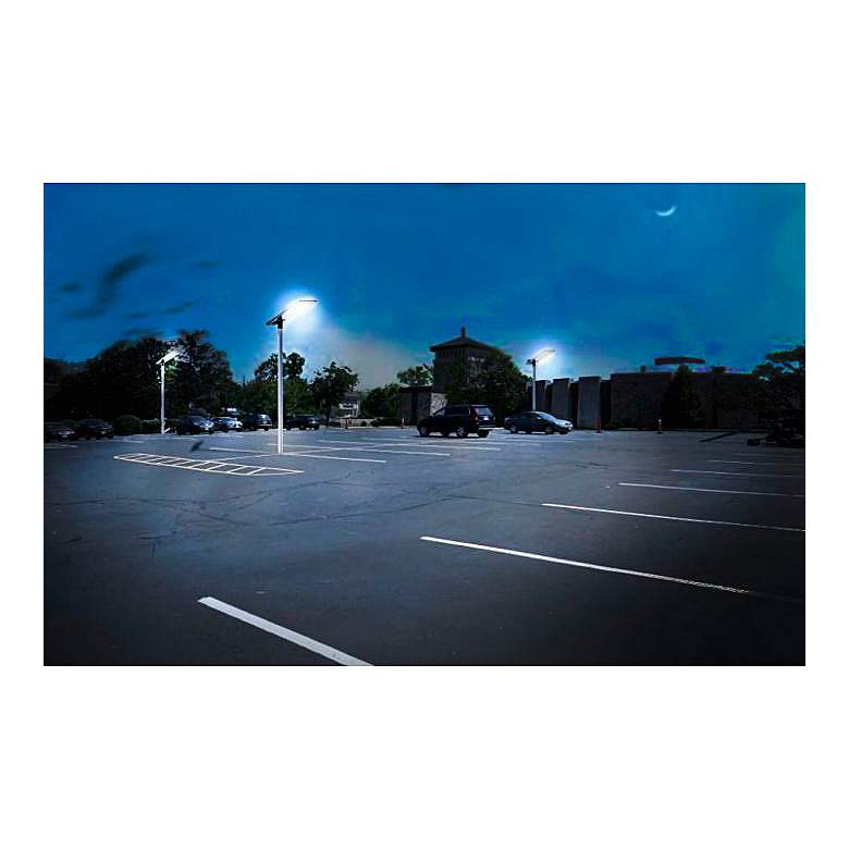 Image 4 Paxon 35" Wide Brown Solar Dusk-to-Dawn LED Street Light more views