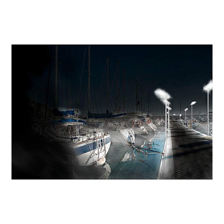 Image 7 Paxon 65" Wide Brown Solar Dusk-to-Dawn LED Street Light more views