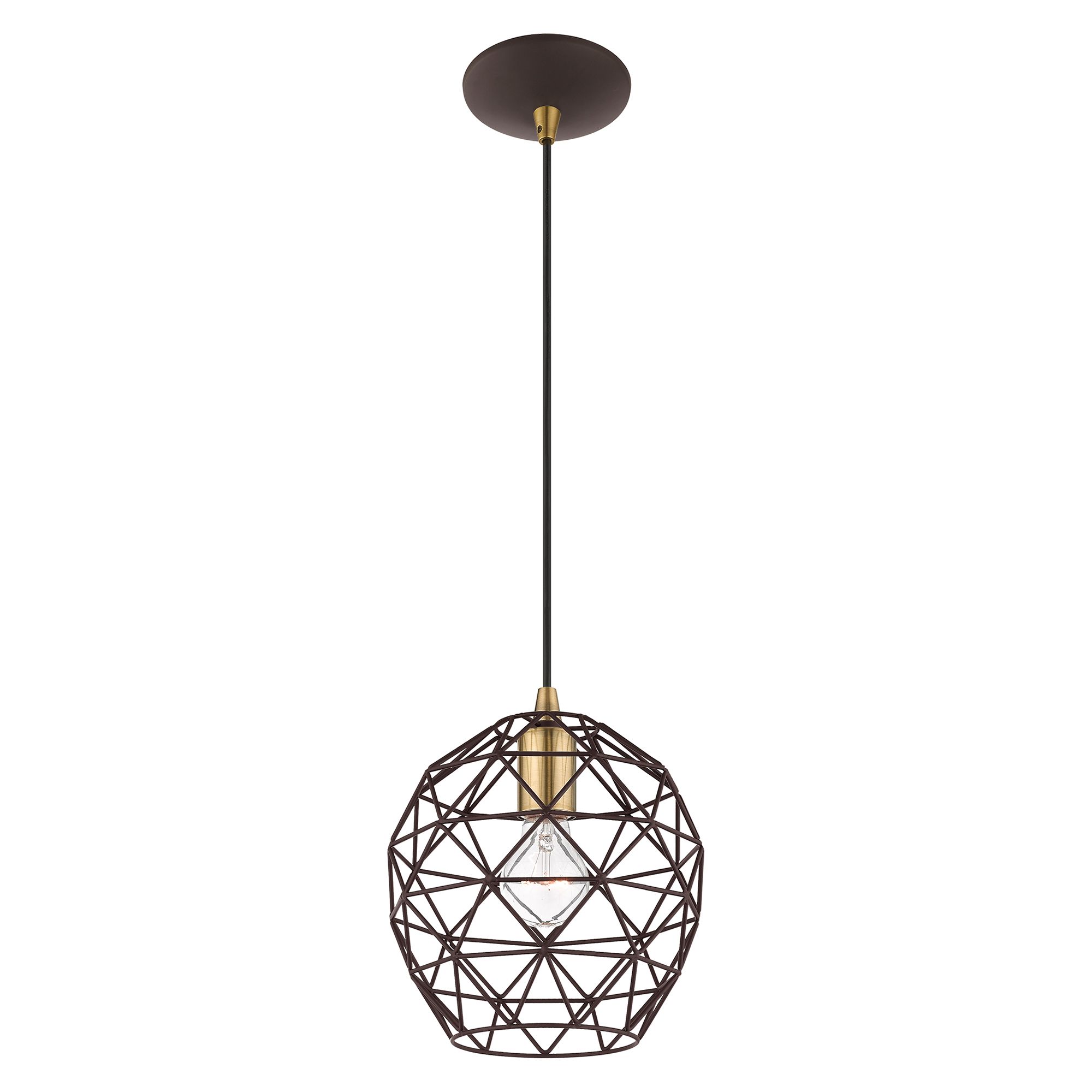 Paxten 1 Light Bronze Mini Pendant