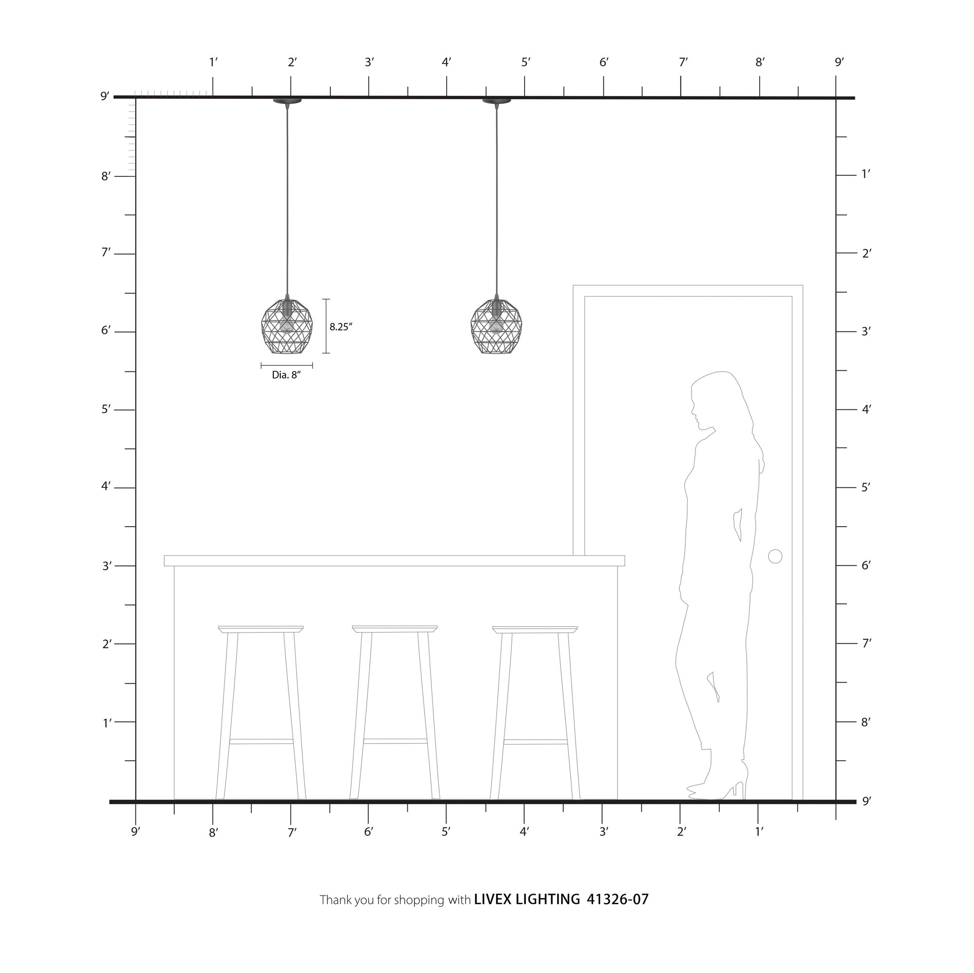 Paxten 1 Light Bronze Mini Pendant