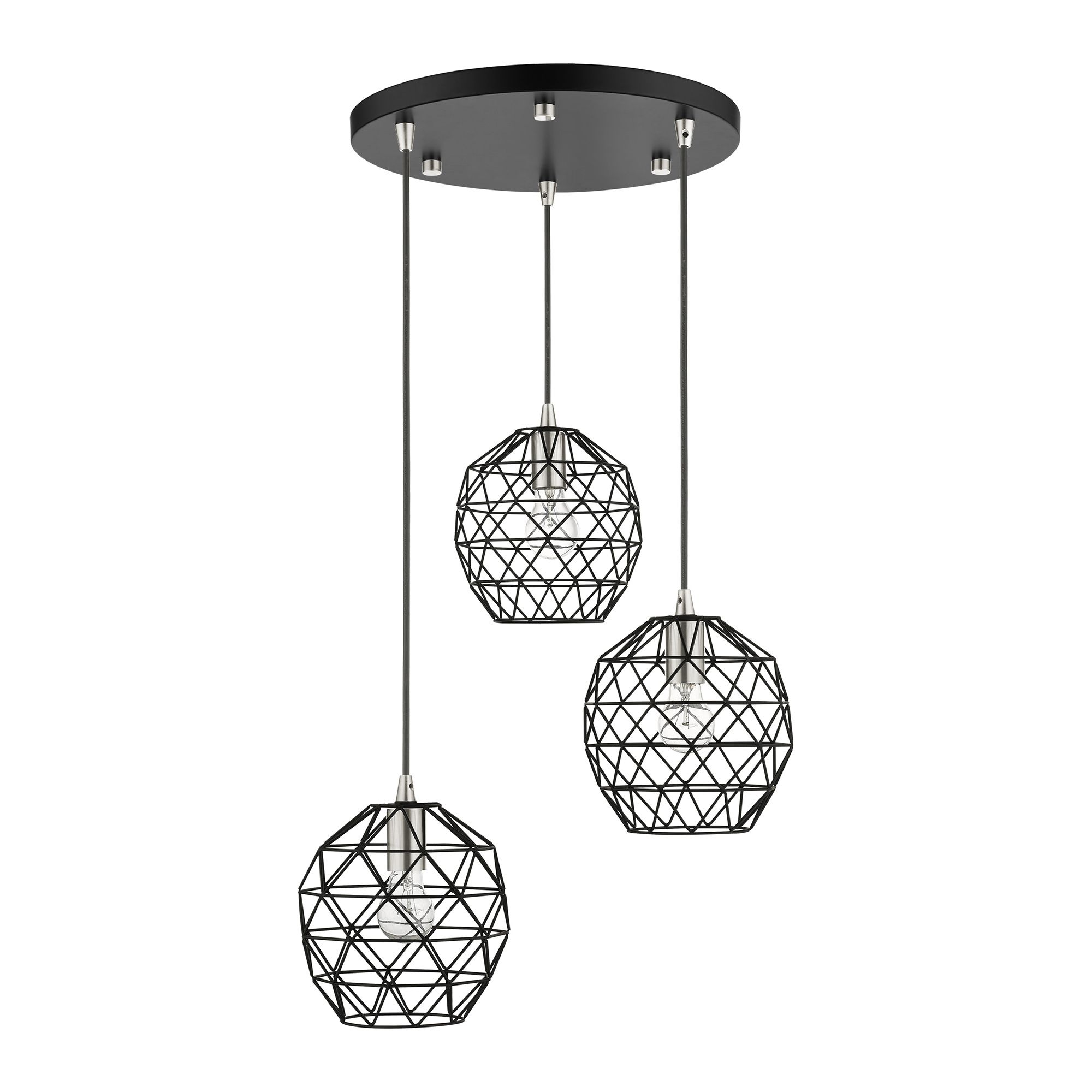 Thumbnail4 of Paxten 20" Wide 3-Light Black Finish Modern Pendant more views