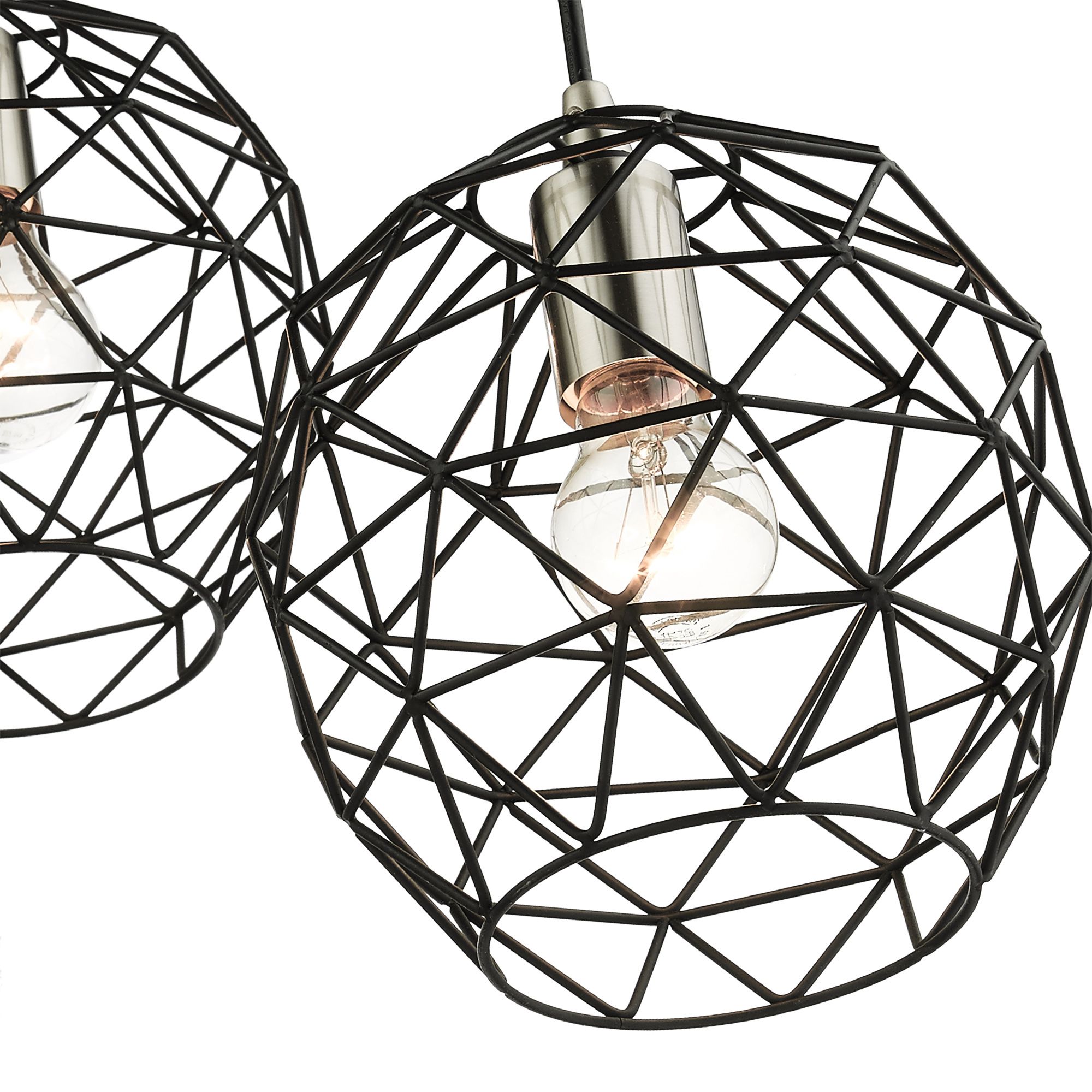 Paxten 20" Wide 3-Light Black Finish Modern Pendant