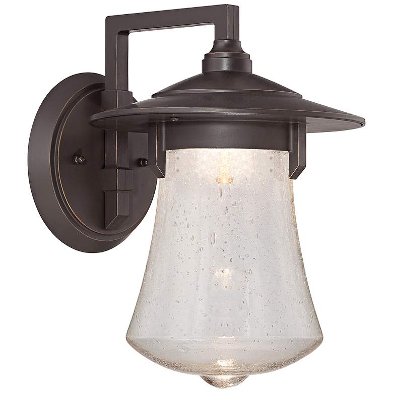 Image 1 Paxton 13 3/4 inch High Bronze Patina LED Outdoor Wall Light