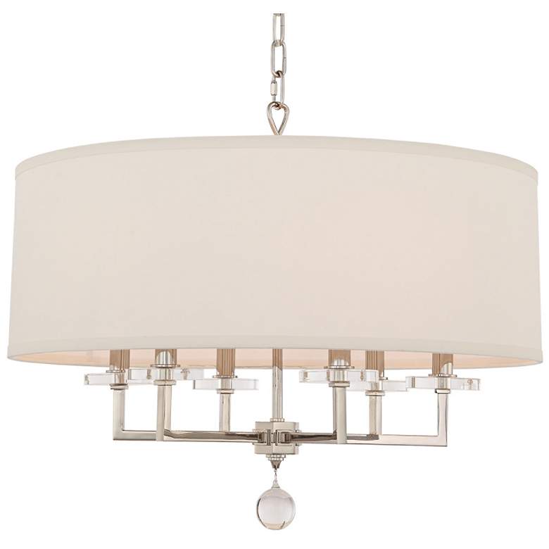 Paxton 25 3/4&quot; Wide Polished Nickel 6-Light Chandelier