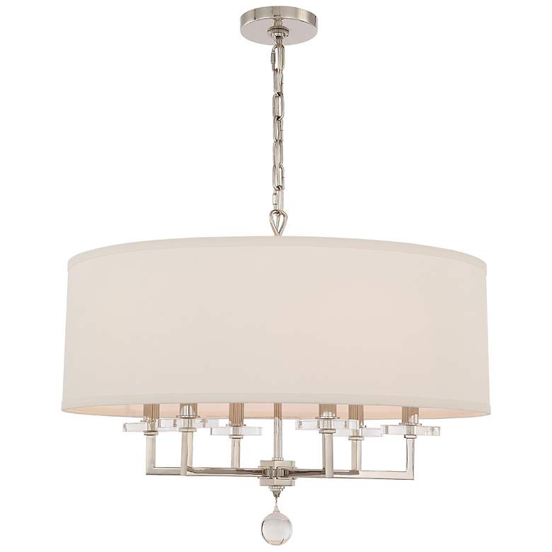 Image 2 Paxton 25 3/4 inch Wide Polished Nickel 6-Light Chandelier