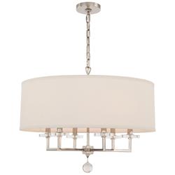 Paxton 25 3/4" Wide Polished Nickel 6-Light Chandelier