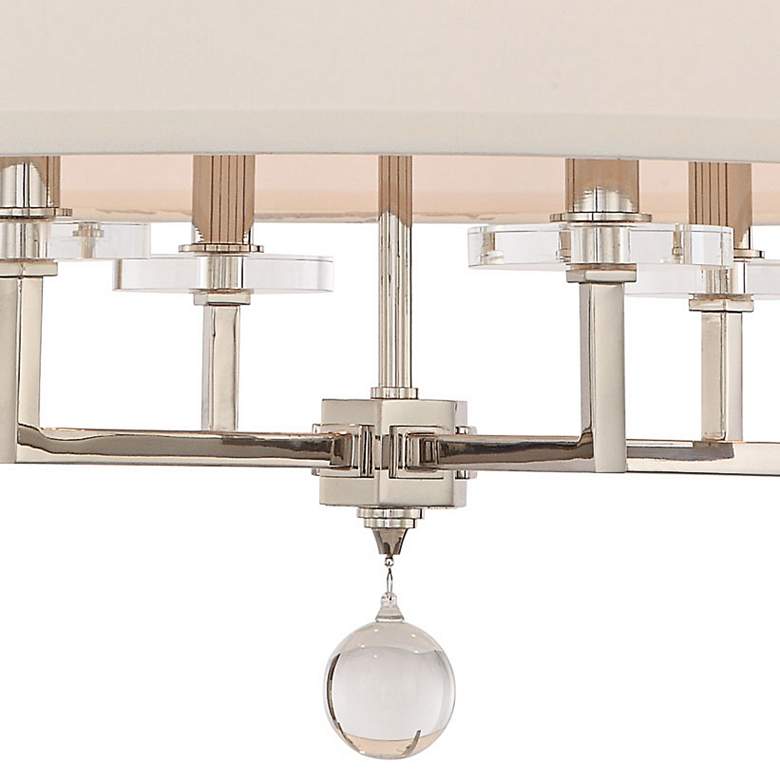 Paxton 25 3/4&quot; Wide Polished Nickel 6-Light Chandelier more views